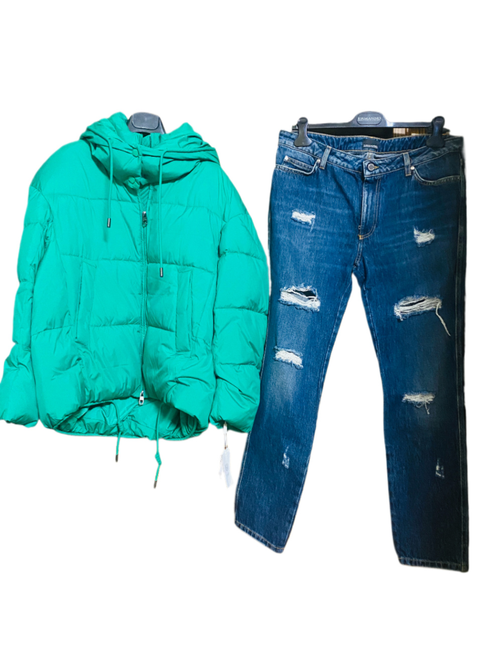 Комплект Пуховик c капюшоном +джинсы Ermanno Scervino- 46-48-50