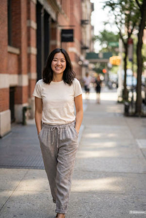 Брюки бананы лен Puro Lino, 46-54