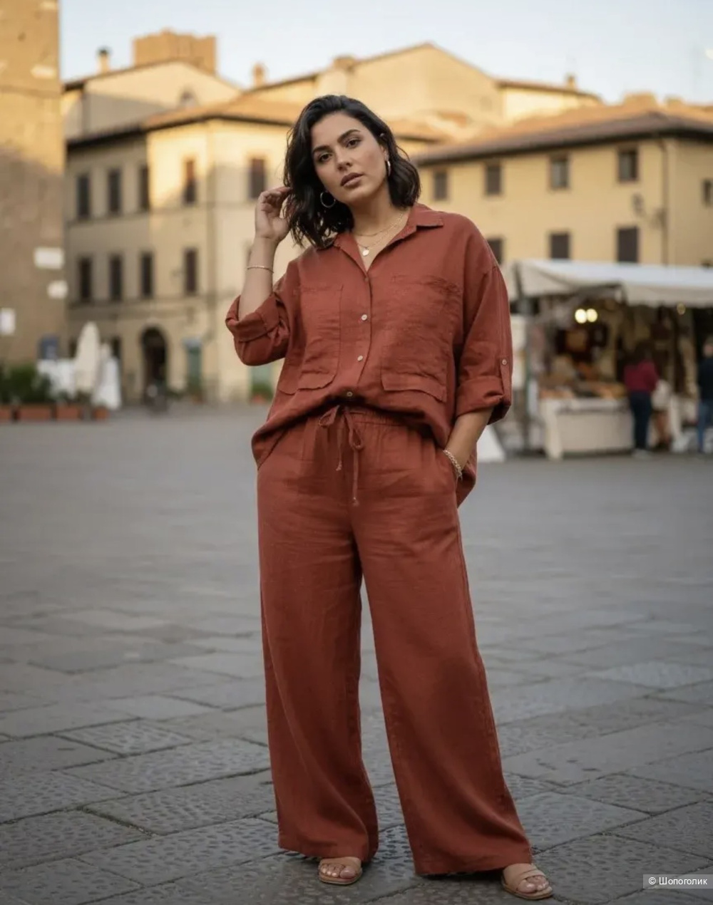 Рубашка два кармана Puro lino, 46-54