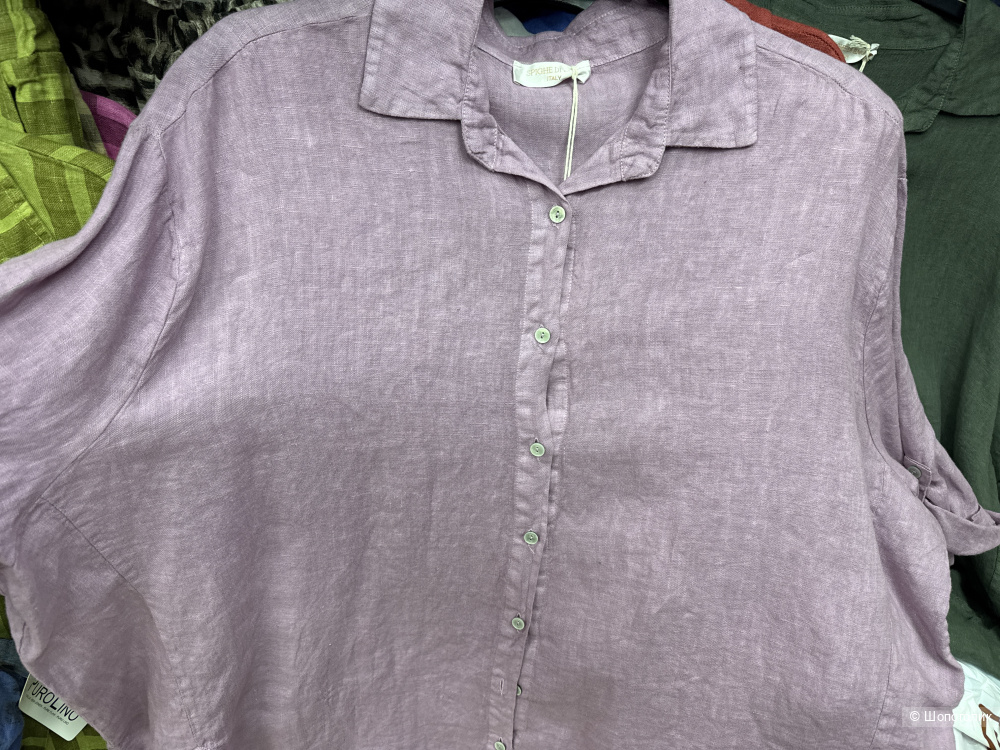 Рубашка кардиган plus size Spighe di Lino italia, 48-58