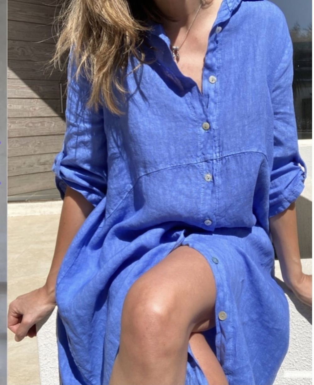 Платье рубашка Сафари Puro lino italia,42-52