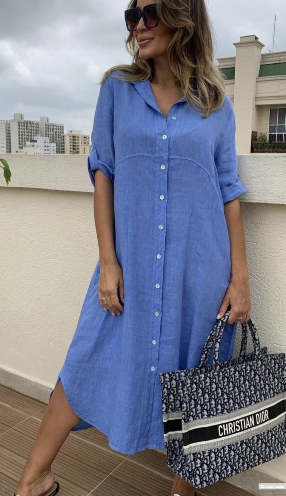 Платье рубашка Сафари Puro lino italia,42-52