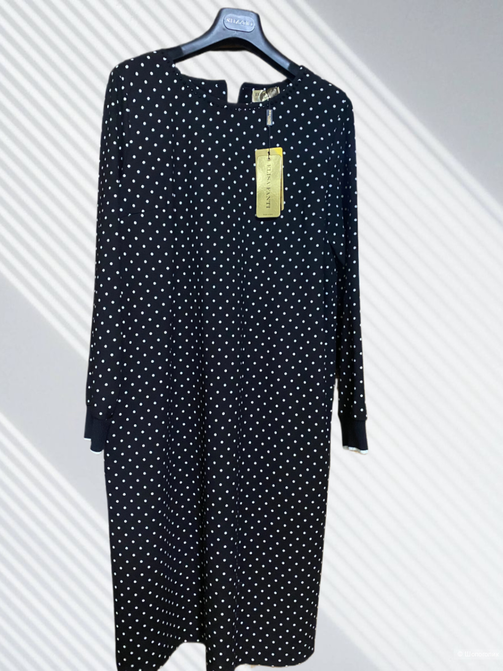 Платье в горох со стразами Сваровски Elisa Fanti-52-54