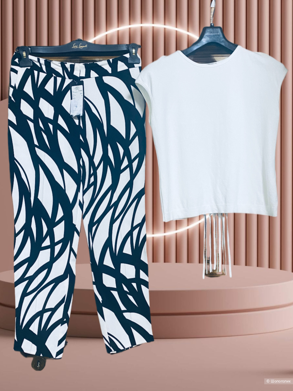 Шикарный комплект брюки Escada  +блузон- 44-46