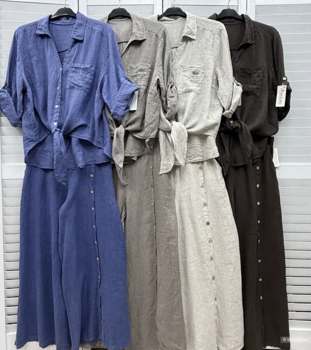 Брюки палаццо b Puro Lino, 42-52