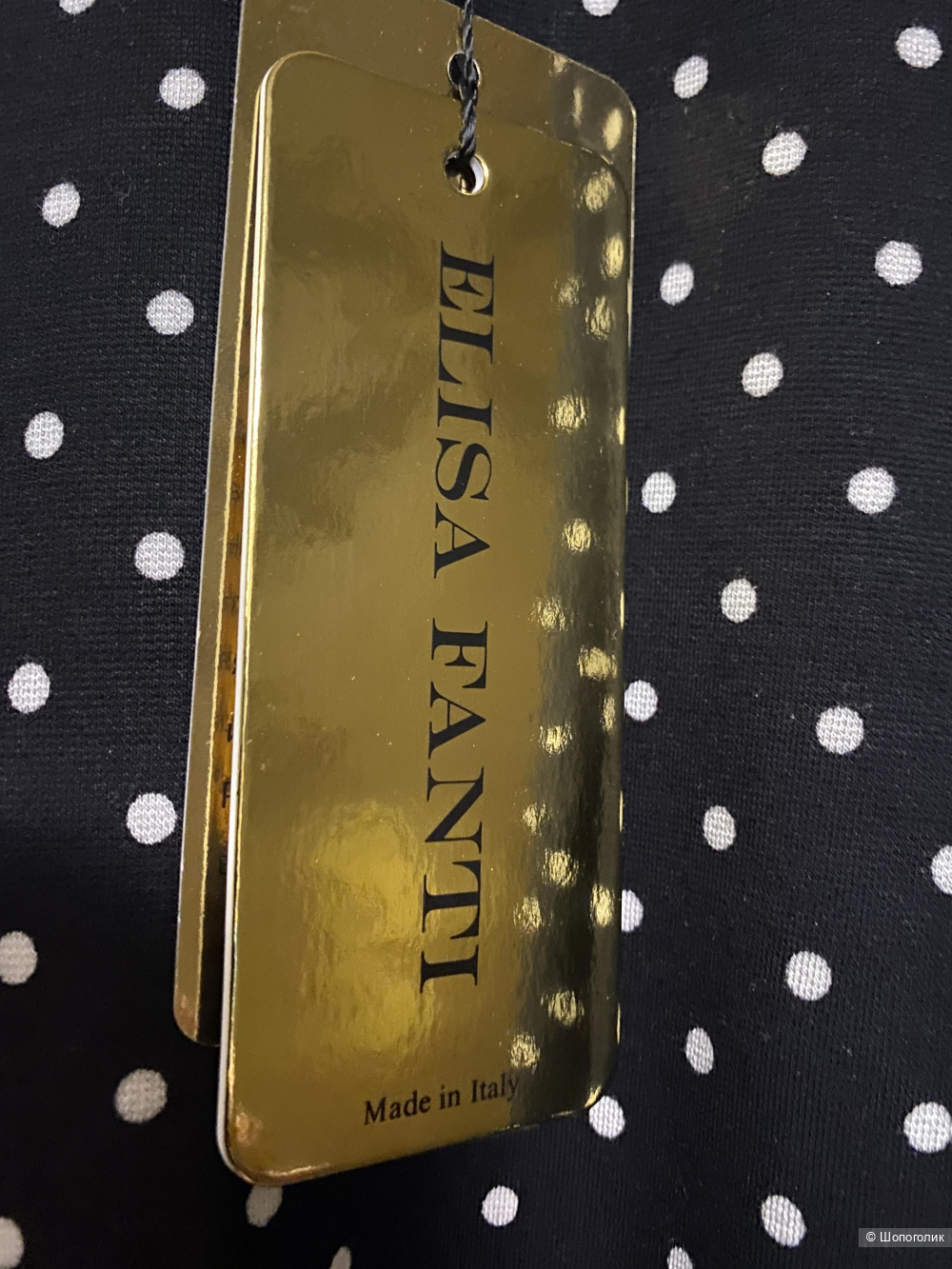 Платье в горох со стразами Сваровски Elisa Fanti-52-54