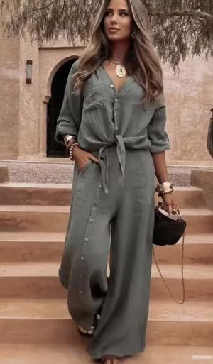 Брюки палаццо b Puro Lino, 42-52