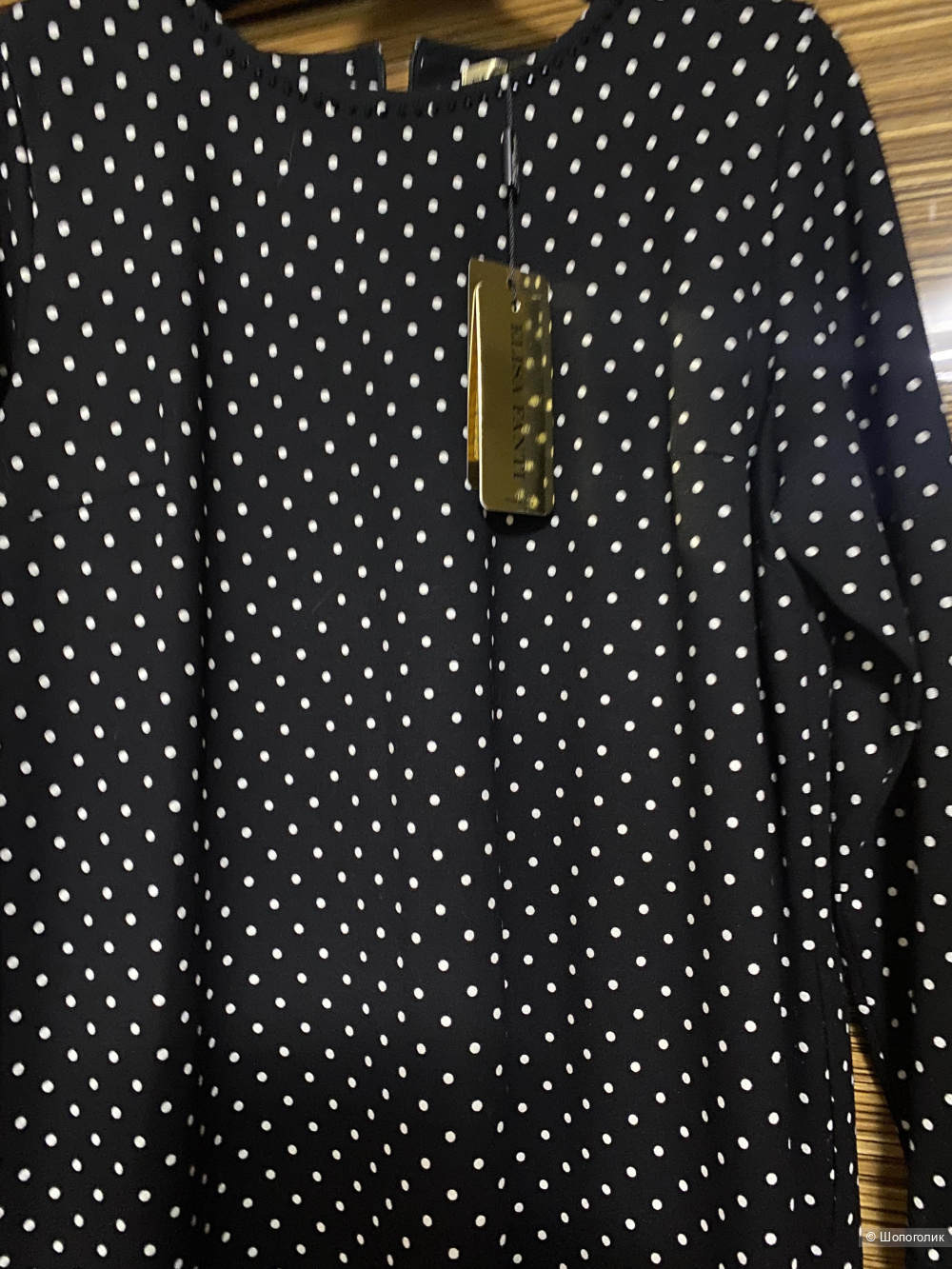 Платье в горох со стразами Сваровски Elisa Fanti-52-54