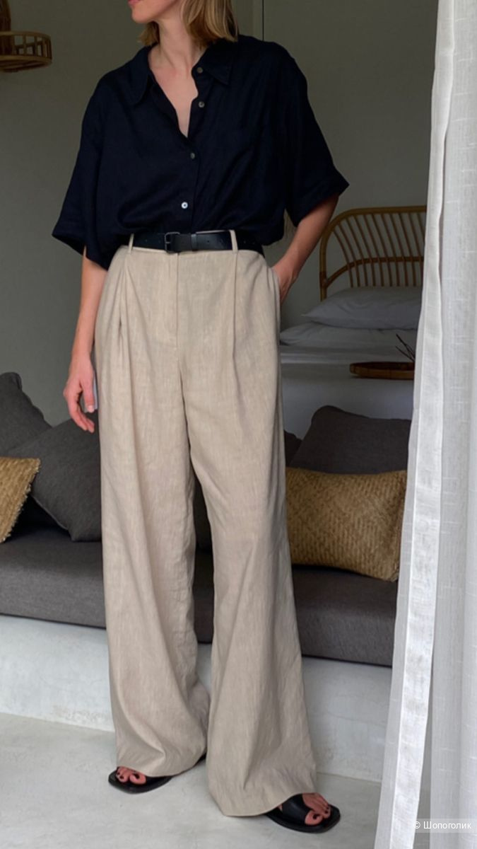 Льняные брюки H&M/48-50