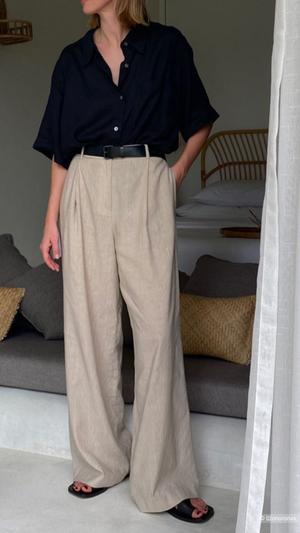Льняные брюки H&M/48-50