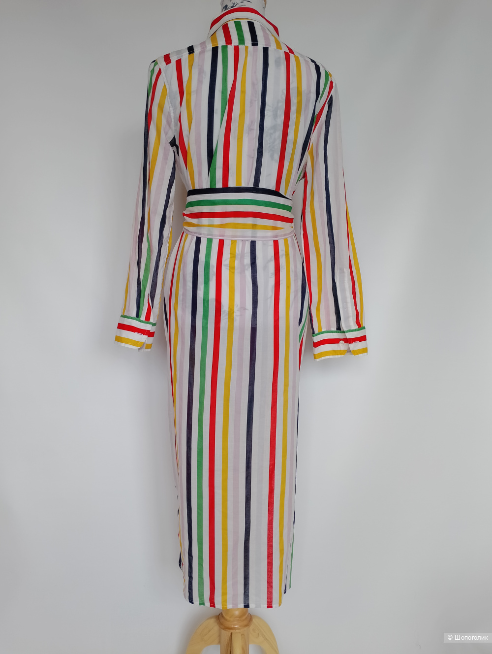 Пляжное платье J crew полосатое хлопковое, M