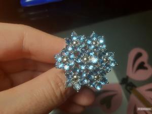 Кольцо с танзанитами, размер 18