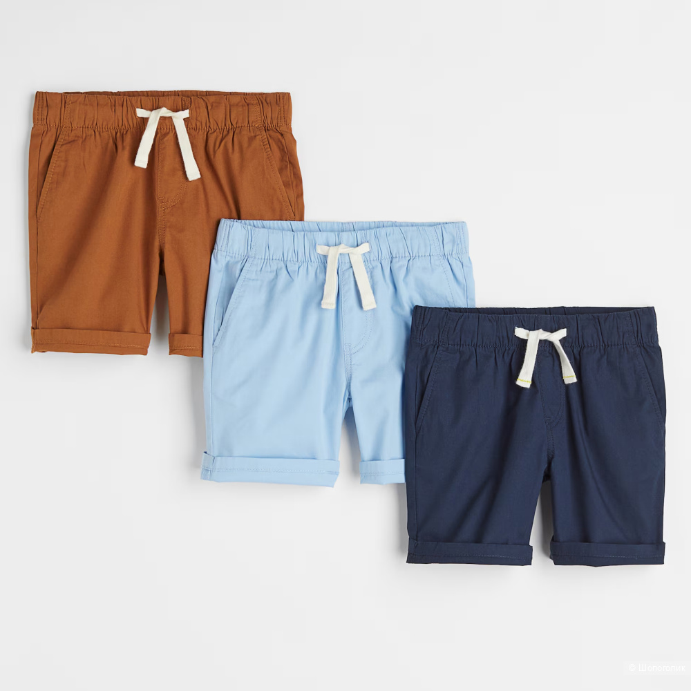 Комплект шорты-чинос H&M 3 шт размер 140