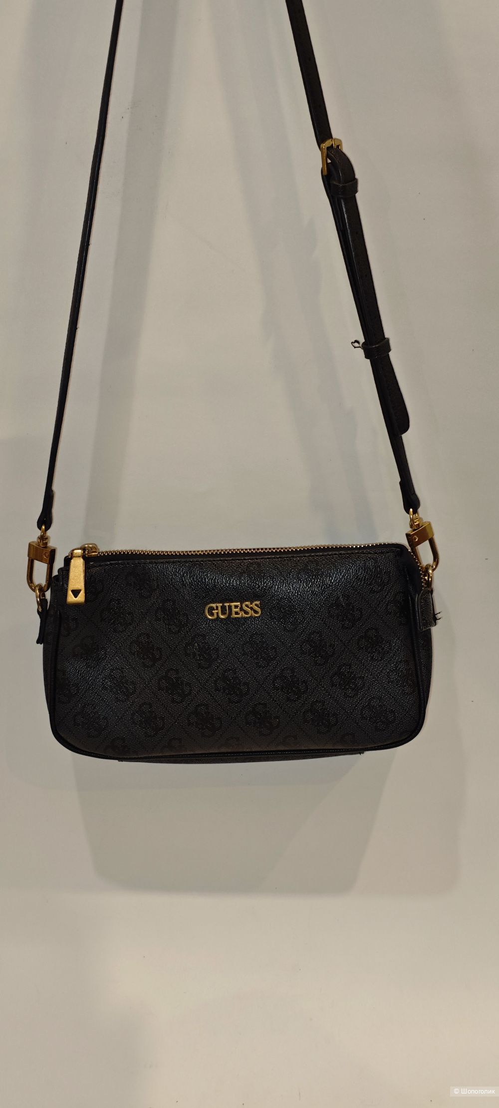 Сумка GUESS Nell Logo Mini Double Pouch размер 14/24см