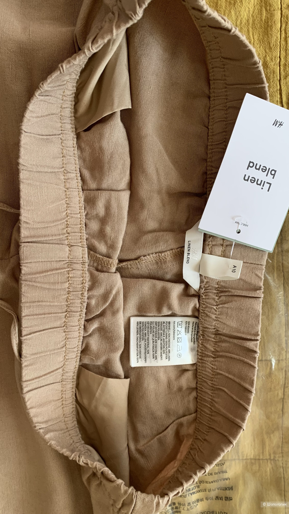 Льняные брюки H&M   EUR M