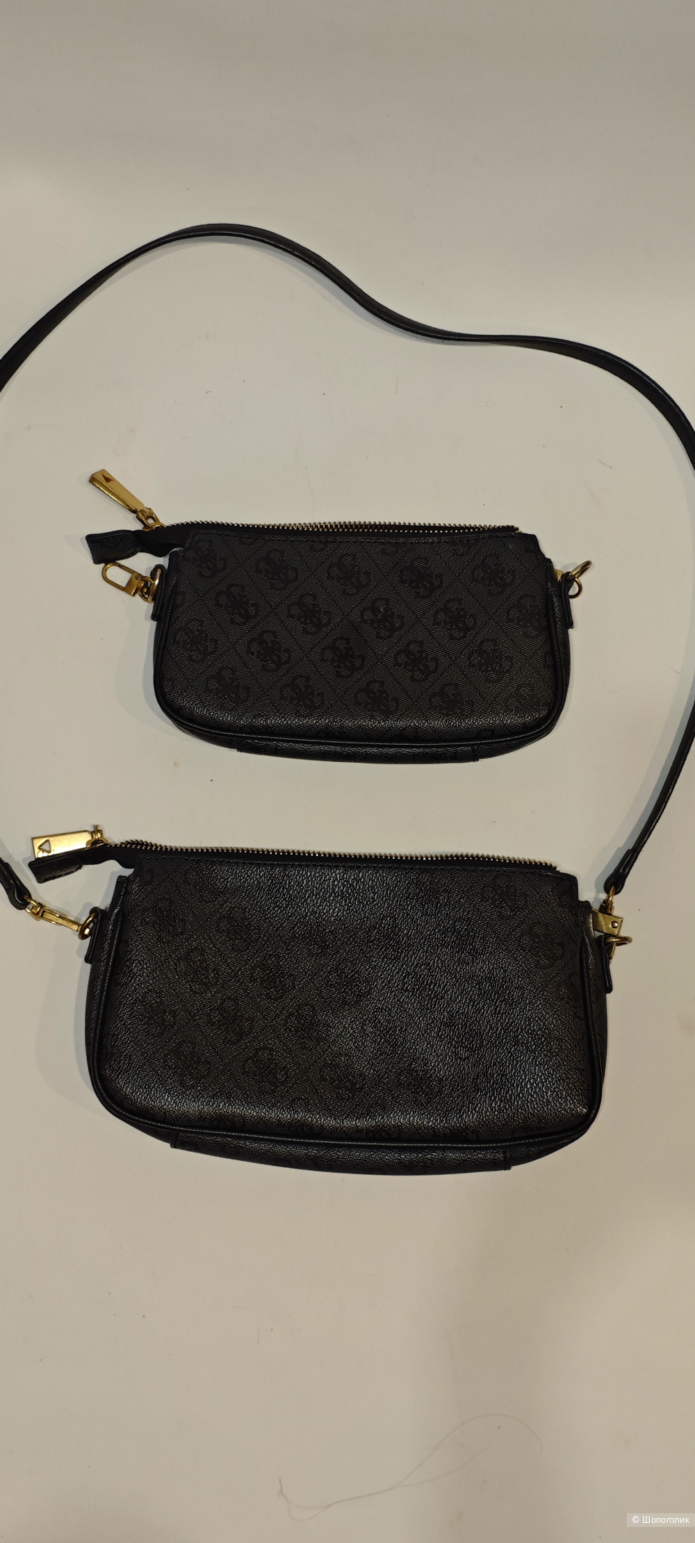 Сумка GUESS Nell Logo Mini Double Pouch размер 14/24см