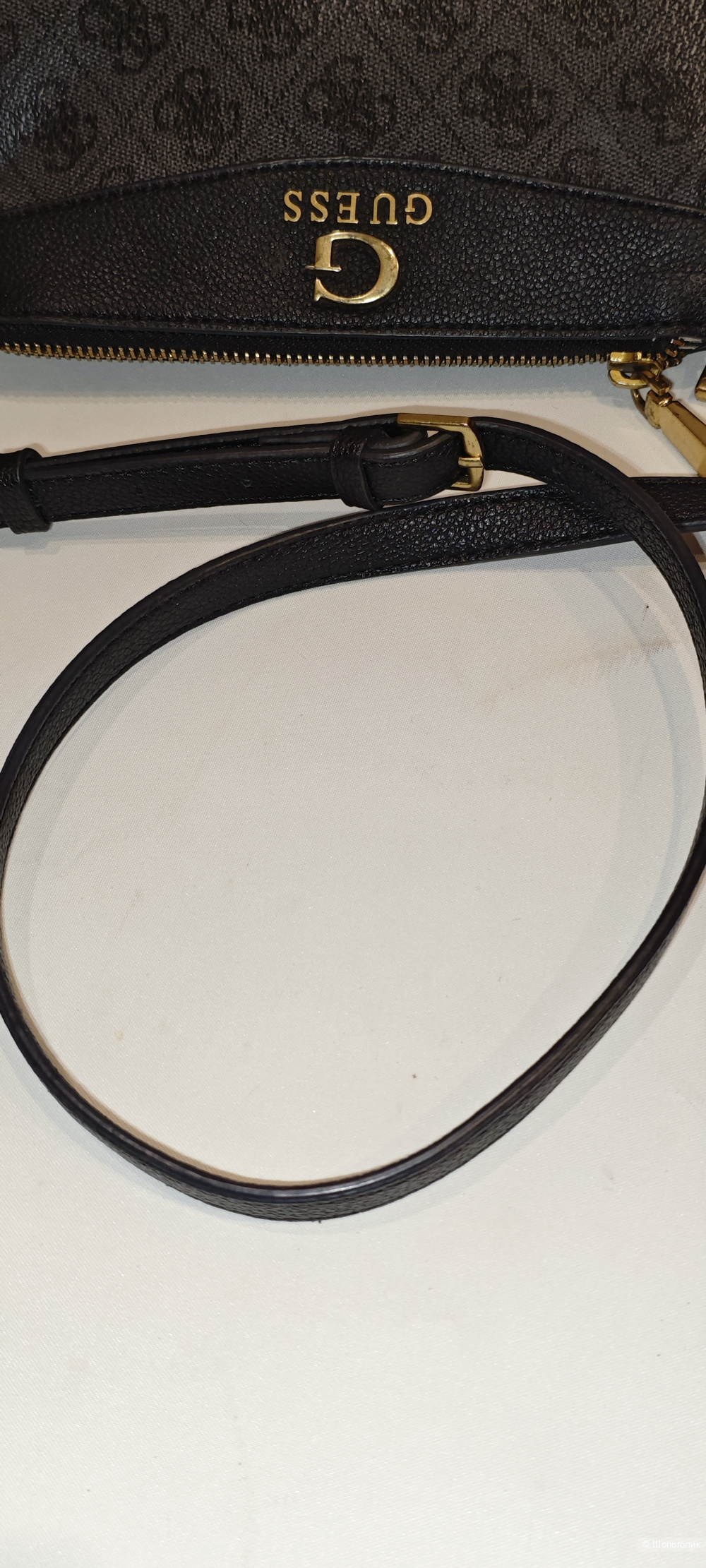 Сумка GUESS Nell Logo Mini Double Pouch размер 14/24см