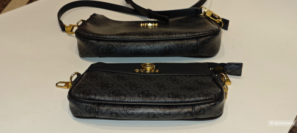 Сумка GUESS Nell Logo Mini Double Pouch размер 14/24см