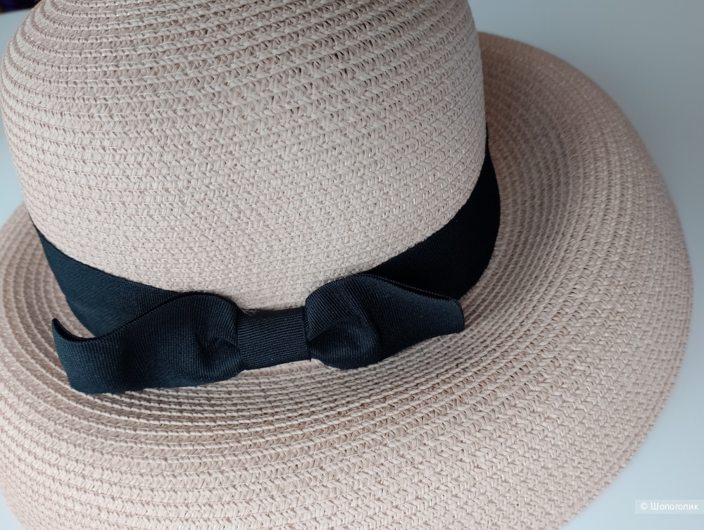 Шляпа плетеная женская с бантом