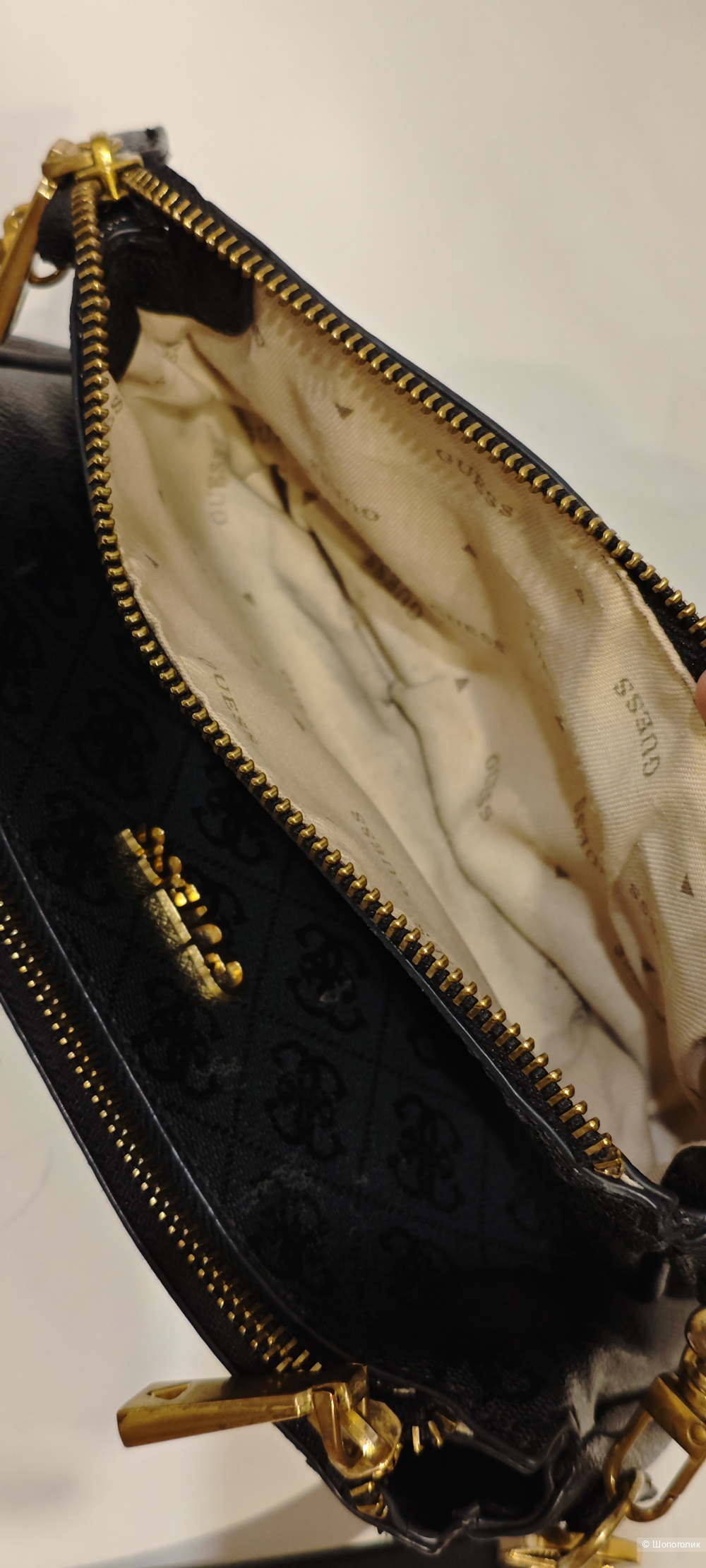 Сумка GUESS Nell Logo Mini Double Pouch размер 14/24см