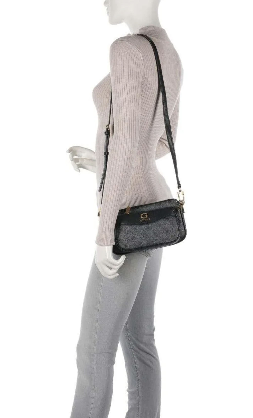 Сумка GUESS Nell Logo Mini Double Pouch размер 14/24см