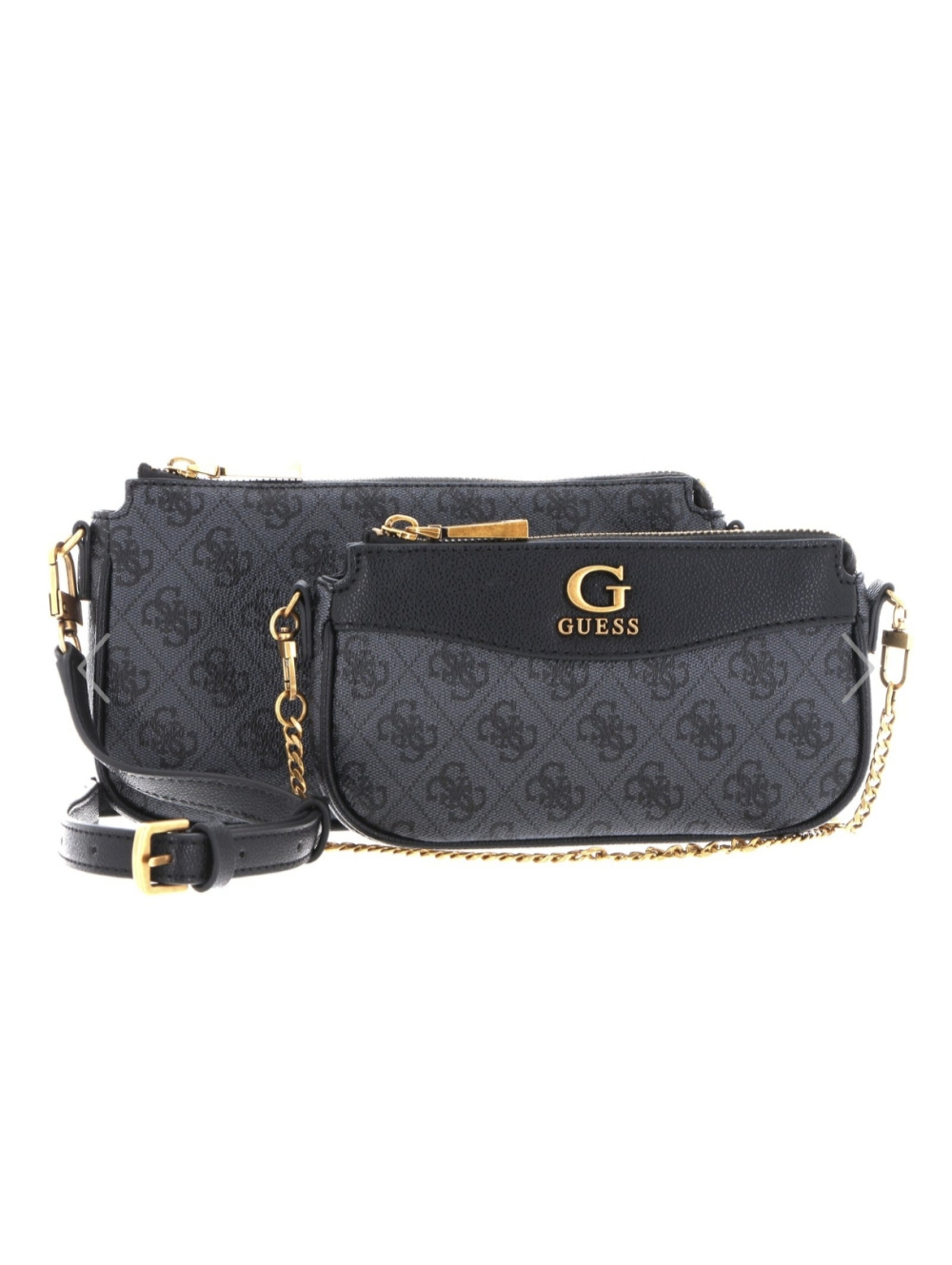 Сумка GUESS Nell Logo Mini Double Pouch размер 14/24см