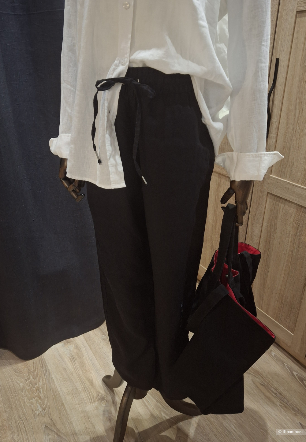 Льняные джоггеры H&M/S-M