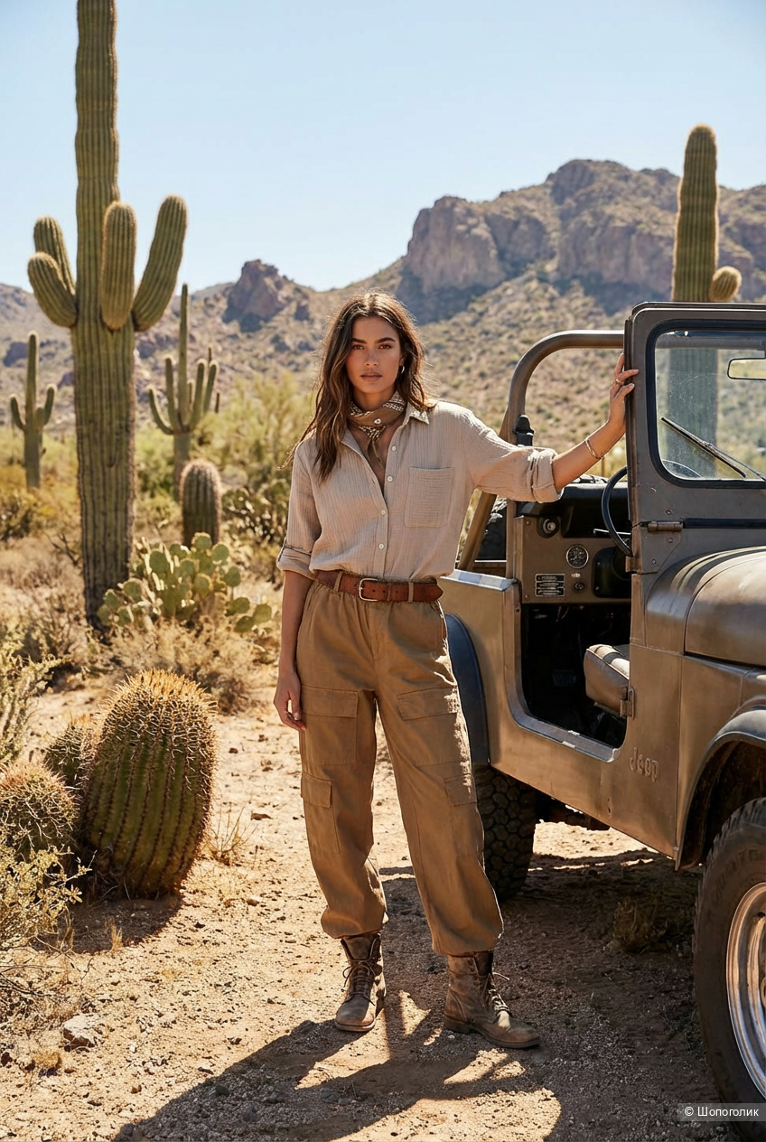 Сет Italy moda брюки карго и рубашка, 42-50