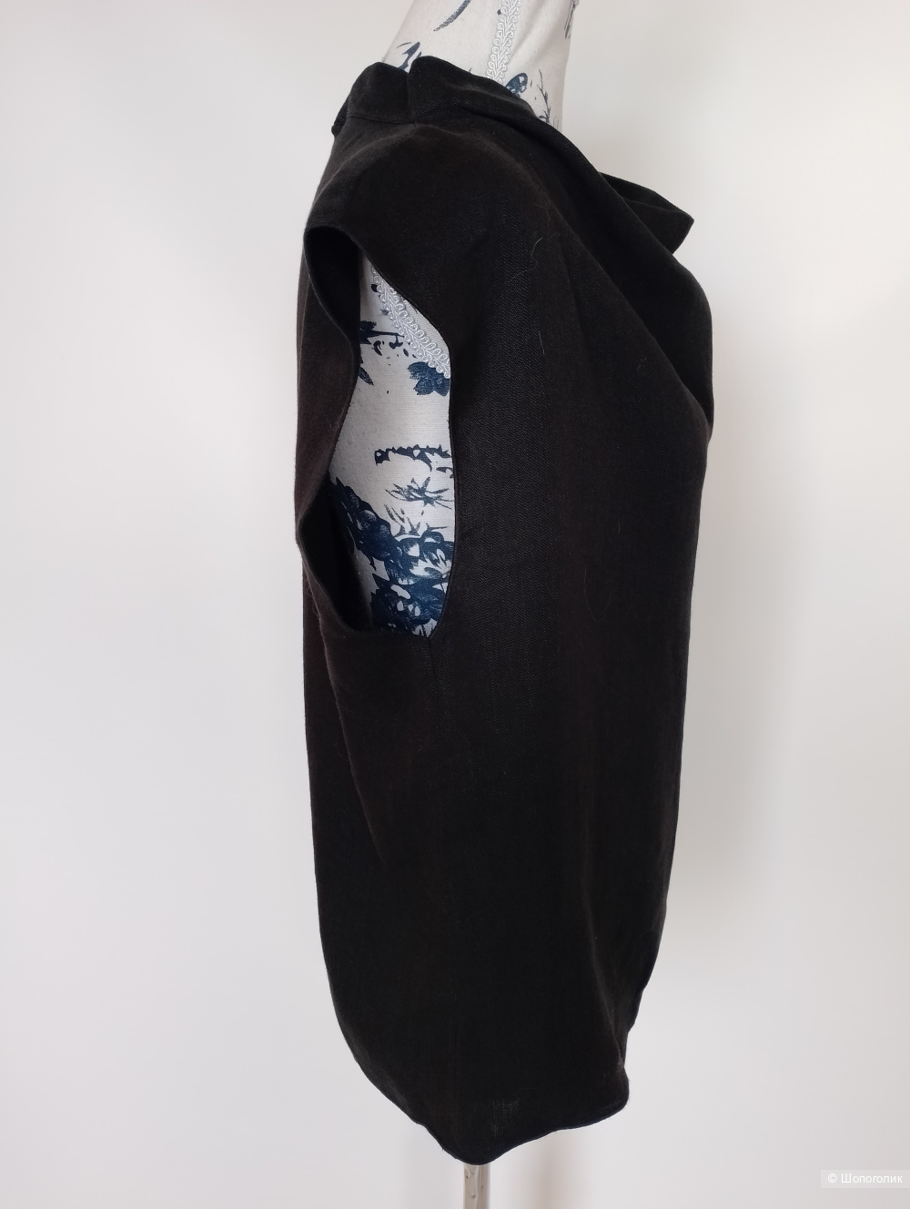 Топ льняной Massimo dutti с драпировкой, M