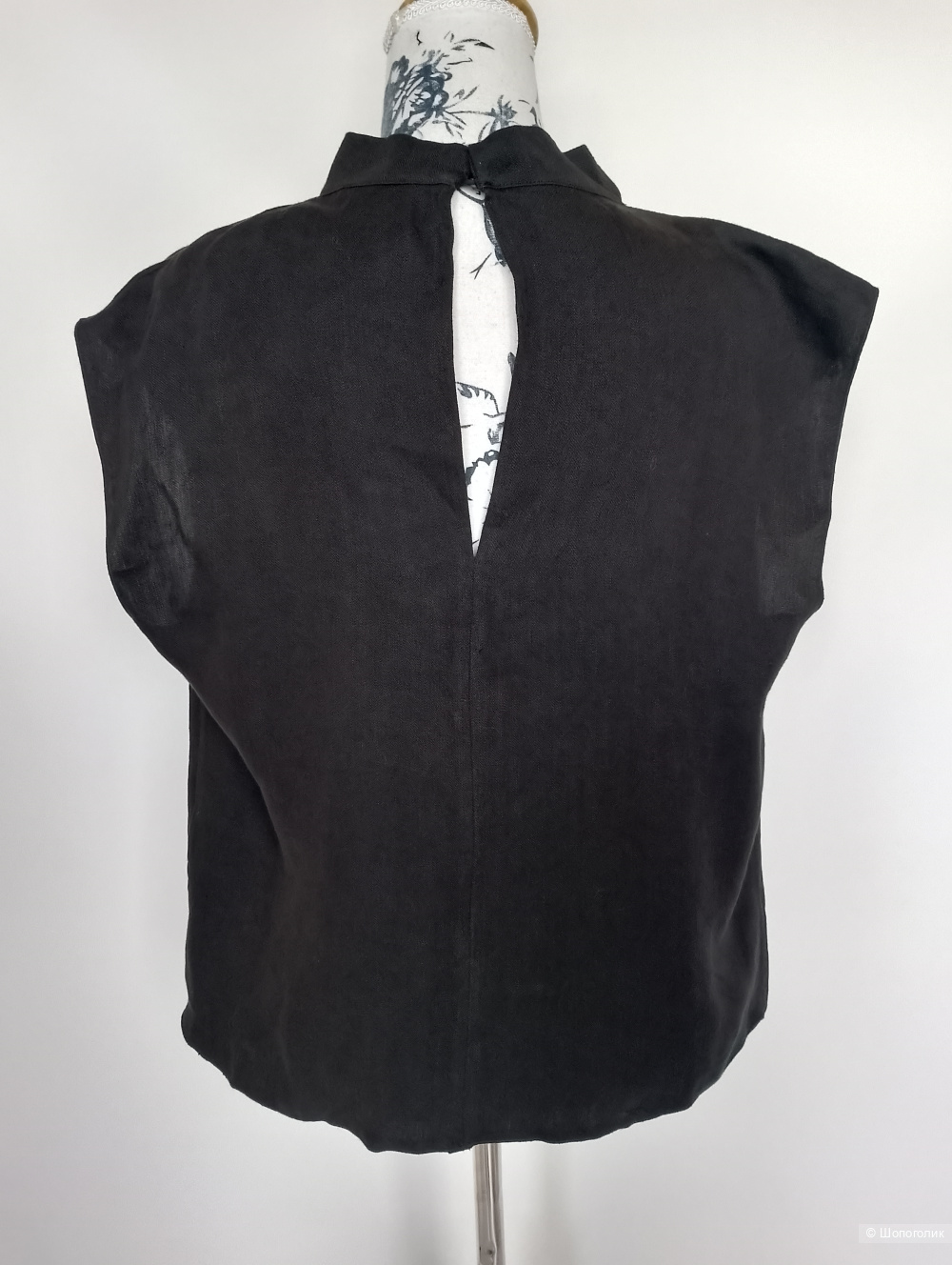 Топ льняной Massimo dutti с драпировкой, M