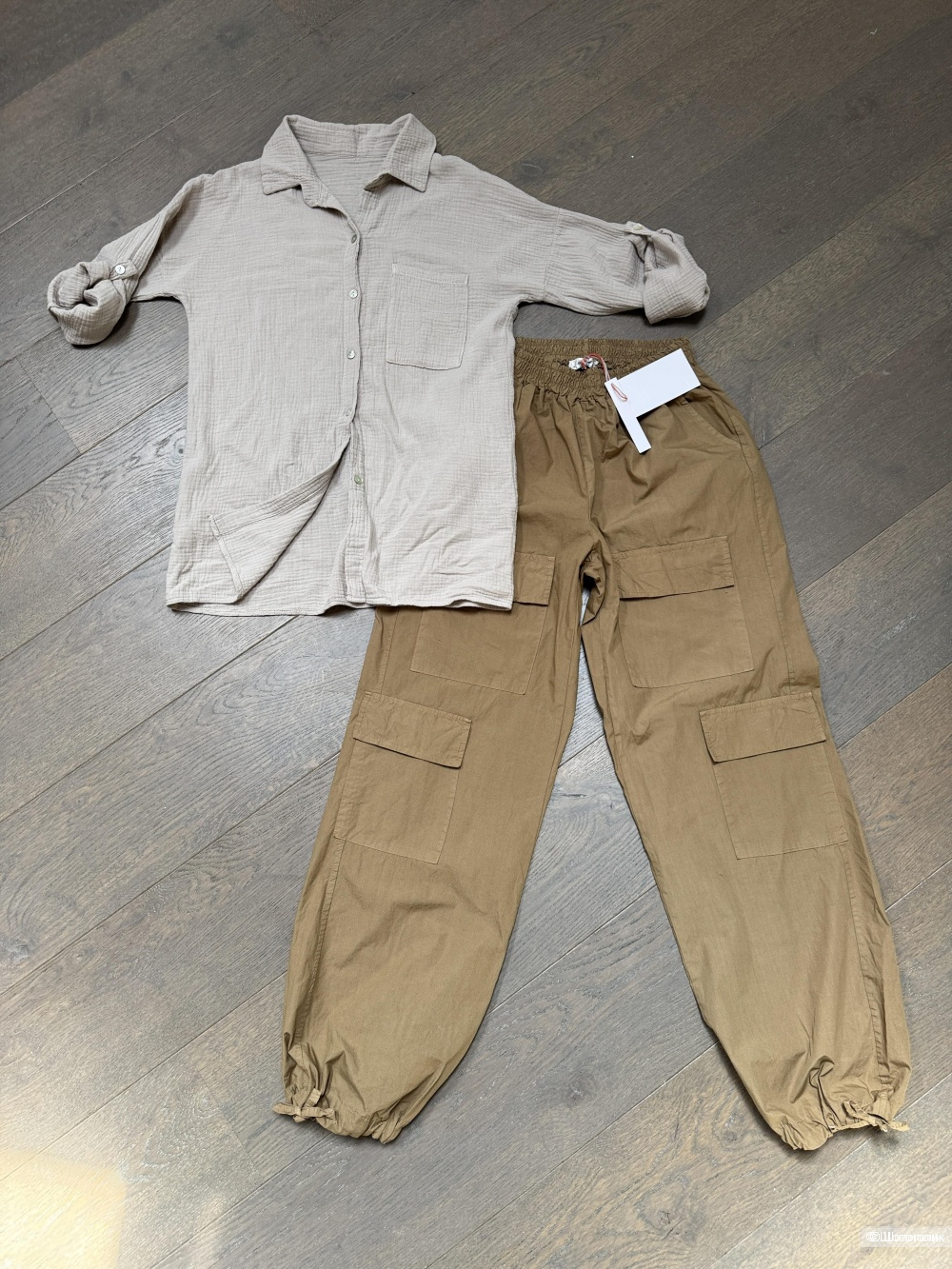 Сет Italy moda брюки карго и рубашка, 42-50