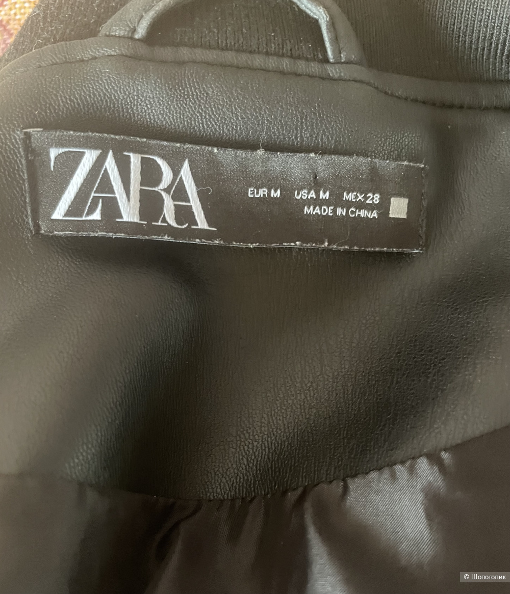 Кожаный бомбер Zara размер М/L
