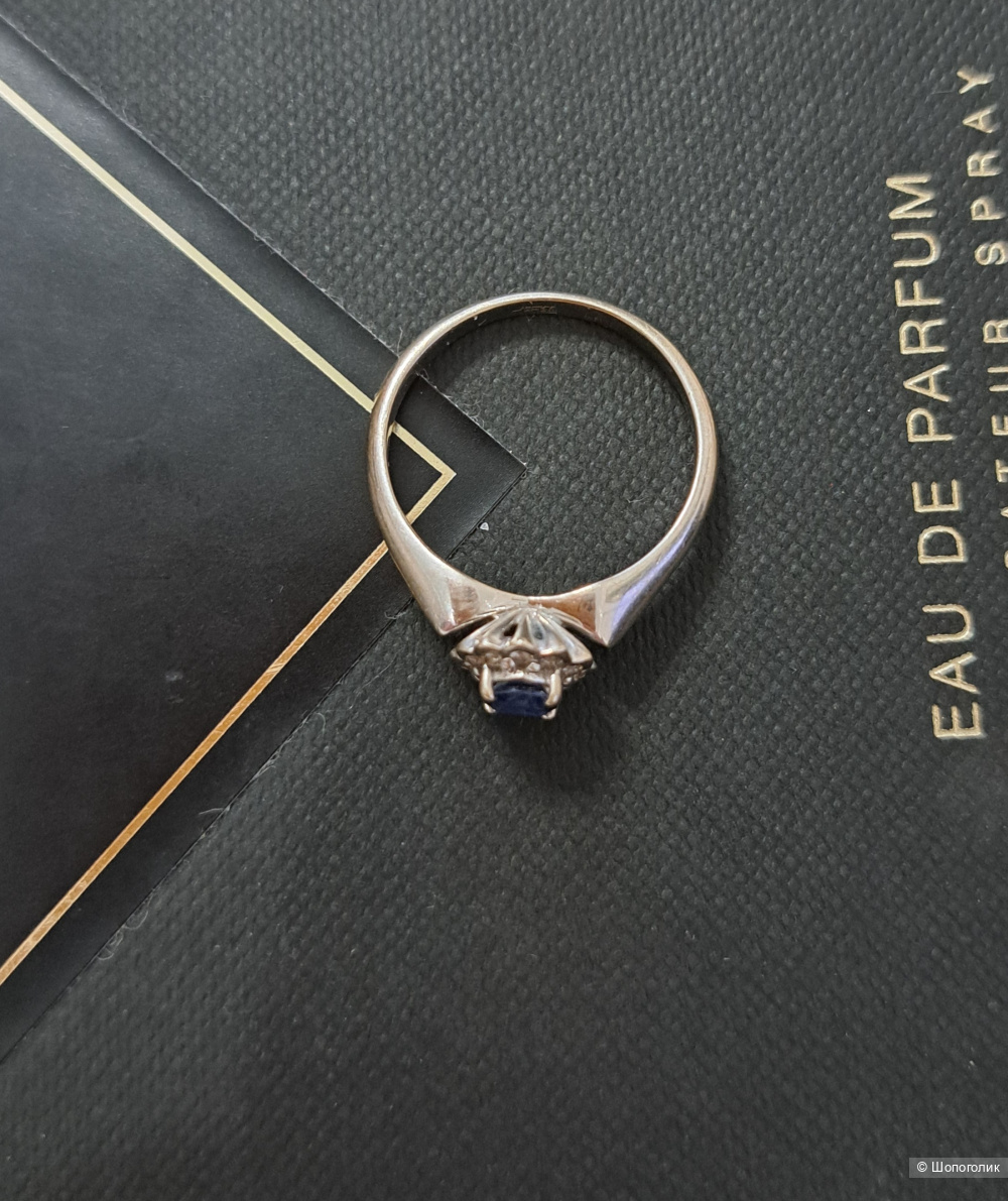 Кольцо сапфир,17,5 разм