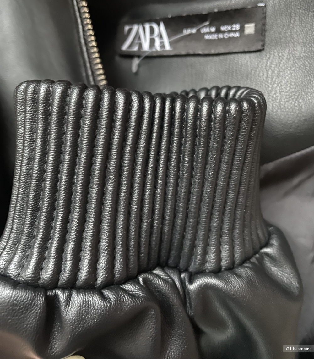 Кожаный бомбер Zara размер М/L