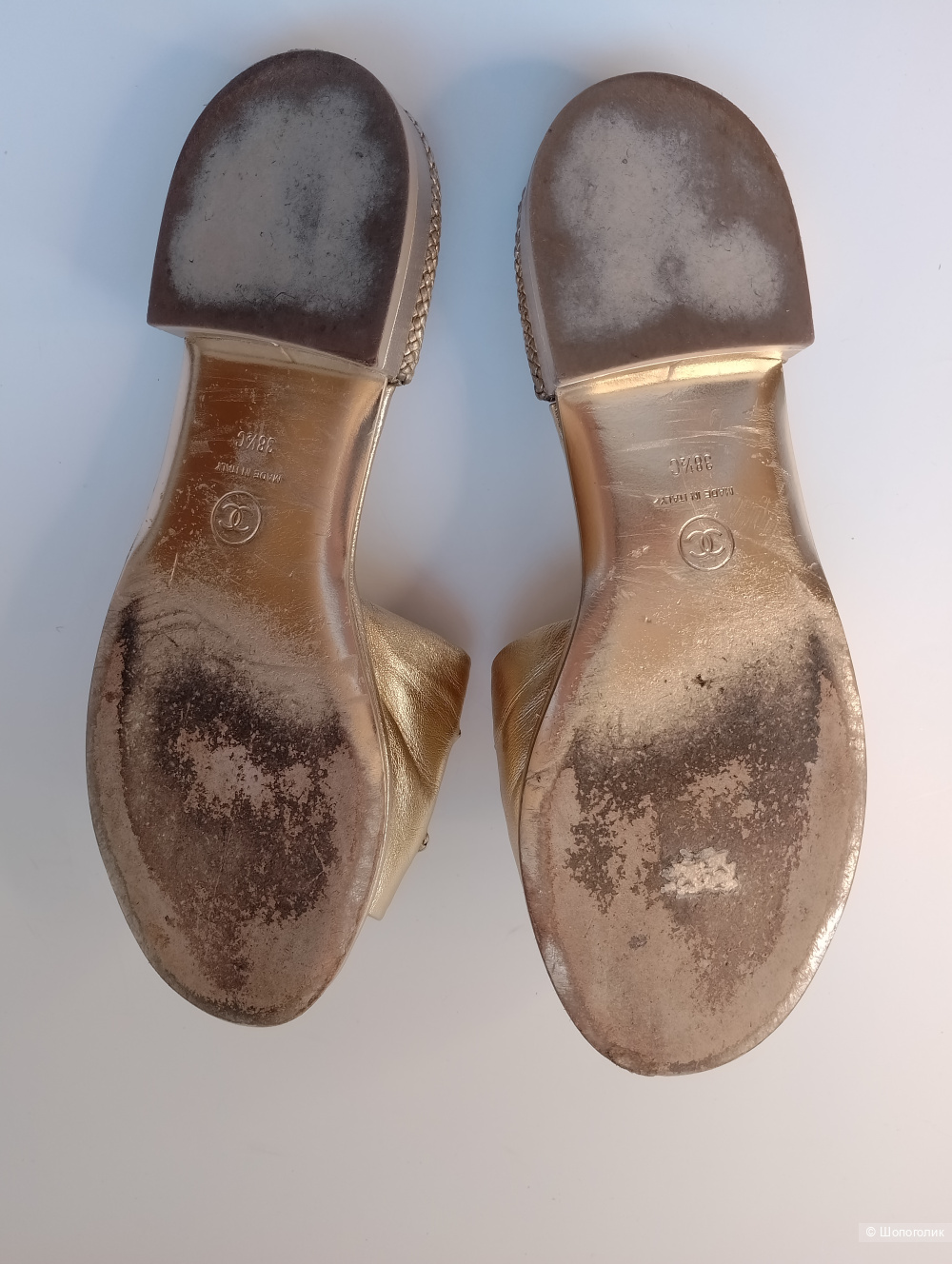 Шлепки chanel limited edition с СС лого, 38.5