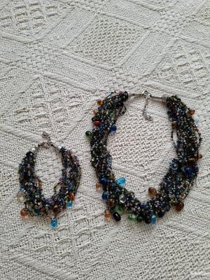 Комплект колье и браслет, ноунейм, one size