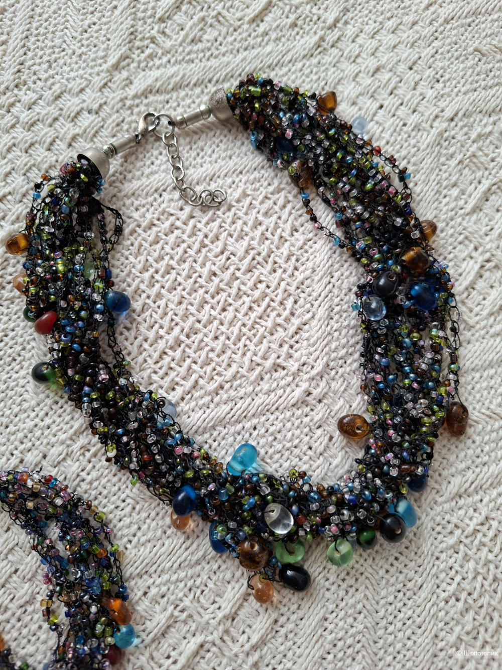 Комплект колье и браслет, ноунейм, one size