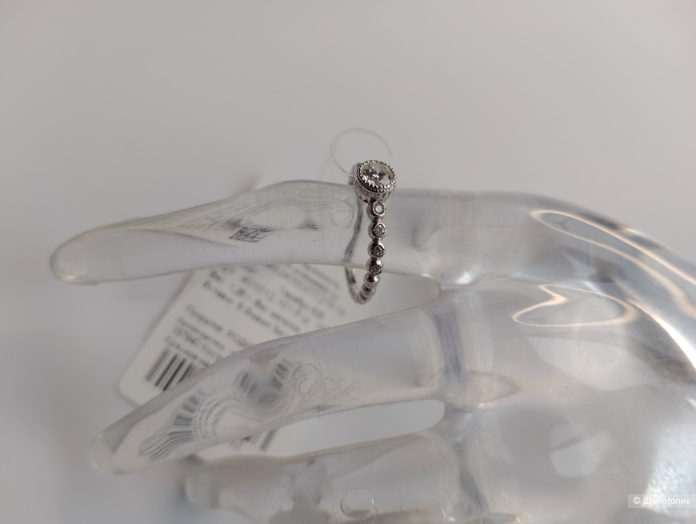 Кольцо серебро с вставкой фианит, 16.5