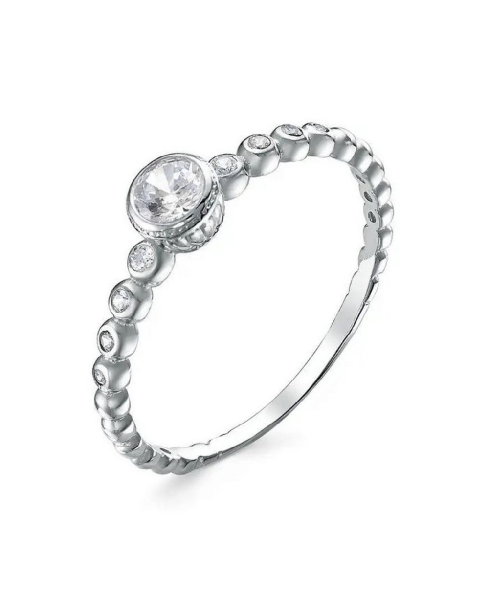 Кольцо серебро с вставкой фианит, 16.5