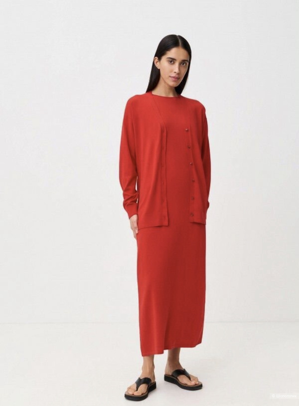 12 storeez комплект платье кардиган, M