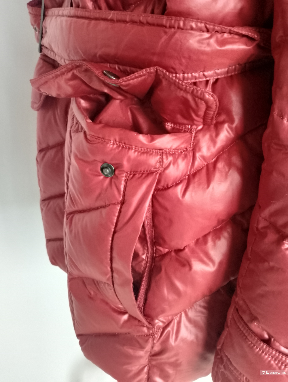 Пуховик lands end с капюшоном, L