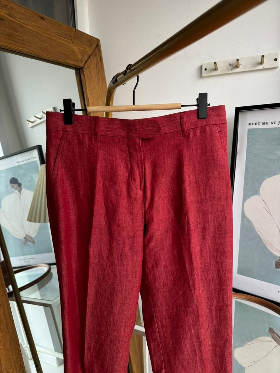 Льняные брюки no name размер М