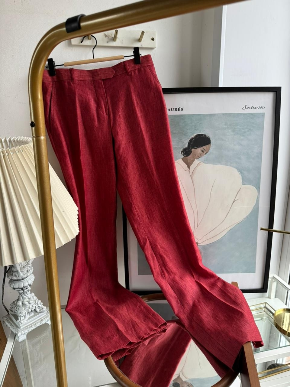 Льняные брюки no name размер М