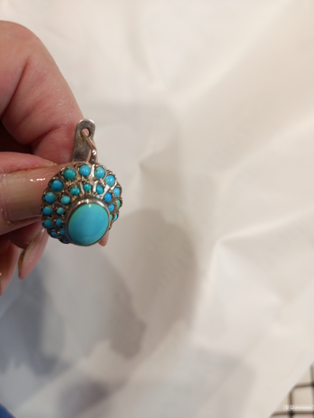 Кольцо и серьги. Бирюза.