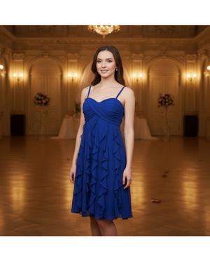 Платье Joseph Ribkoff 44 синее с оборками