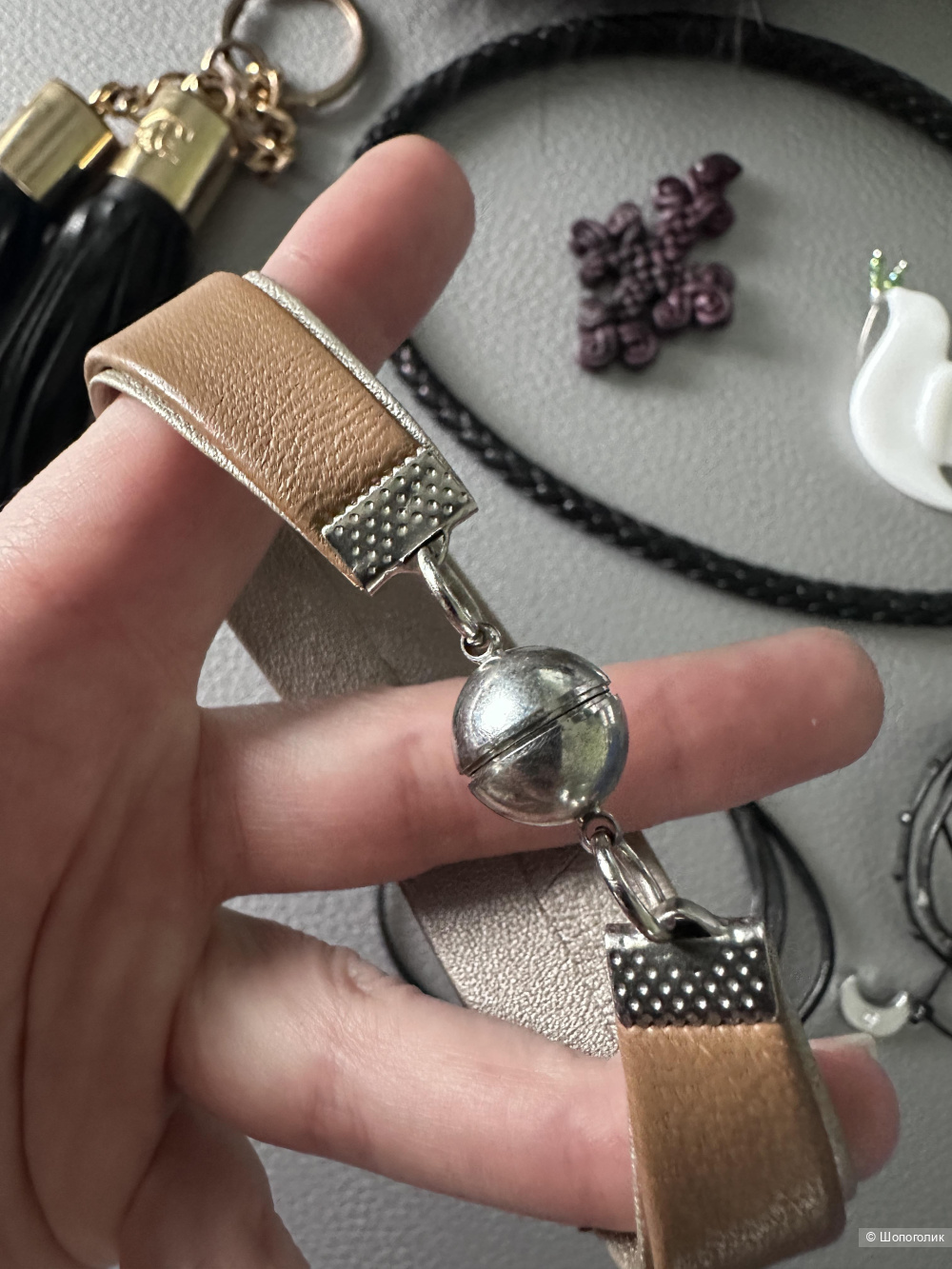 Сет аксессуаров из кожи one size