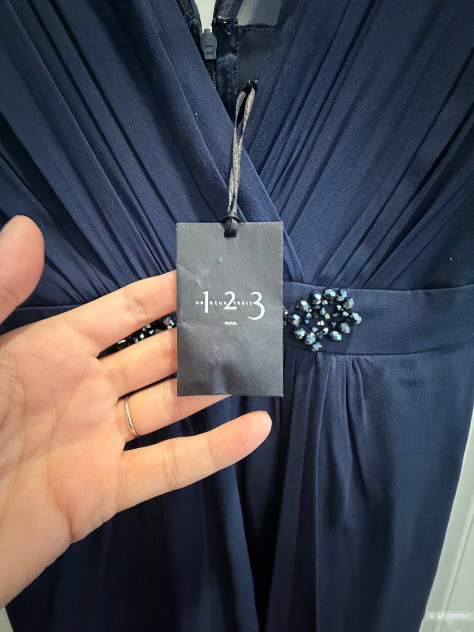 Платье 1.2.3 Paris темно-синее, размер S/M