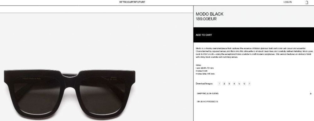 Солнцезащитные очки retrosuperfuture унисекс