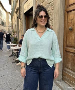 Блуза рубашка лен 100% lino italy, 42-52