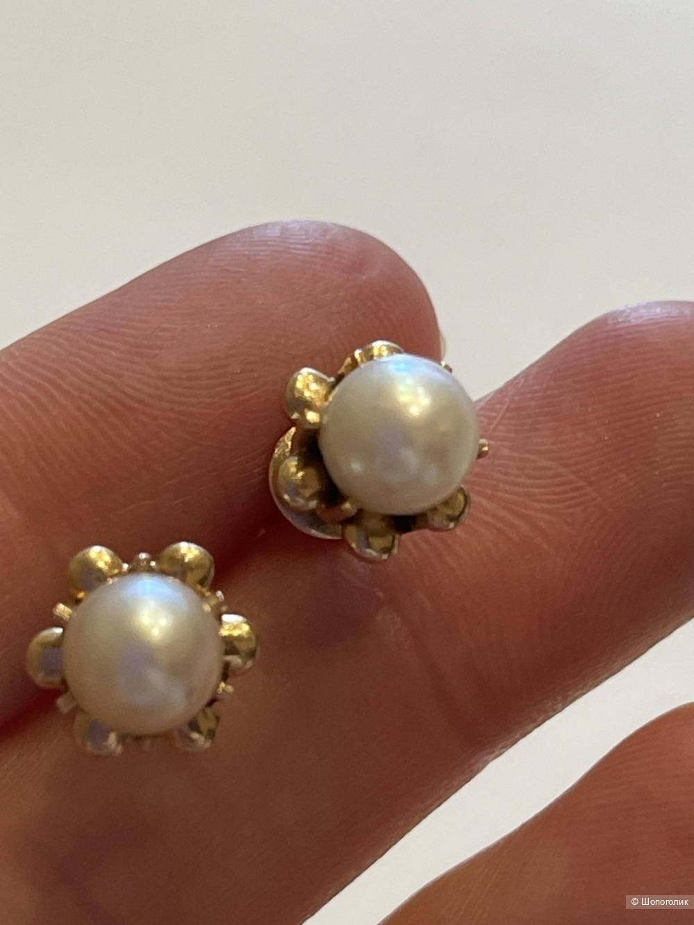 Винтажные, золотые серьги (583 проба)